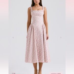 House of CB Dorothy Floral Stretch Cotton Midi Dress
